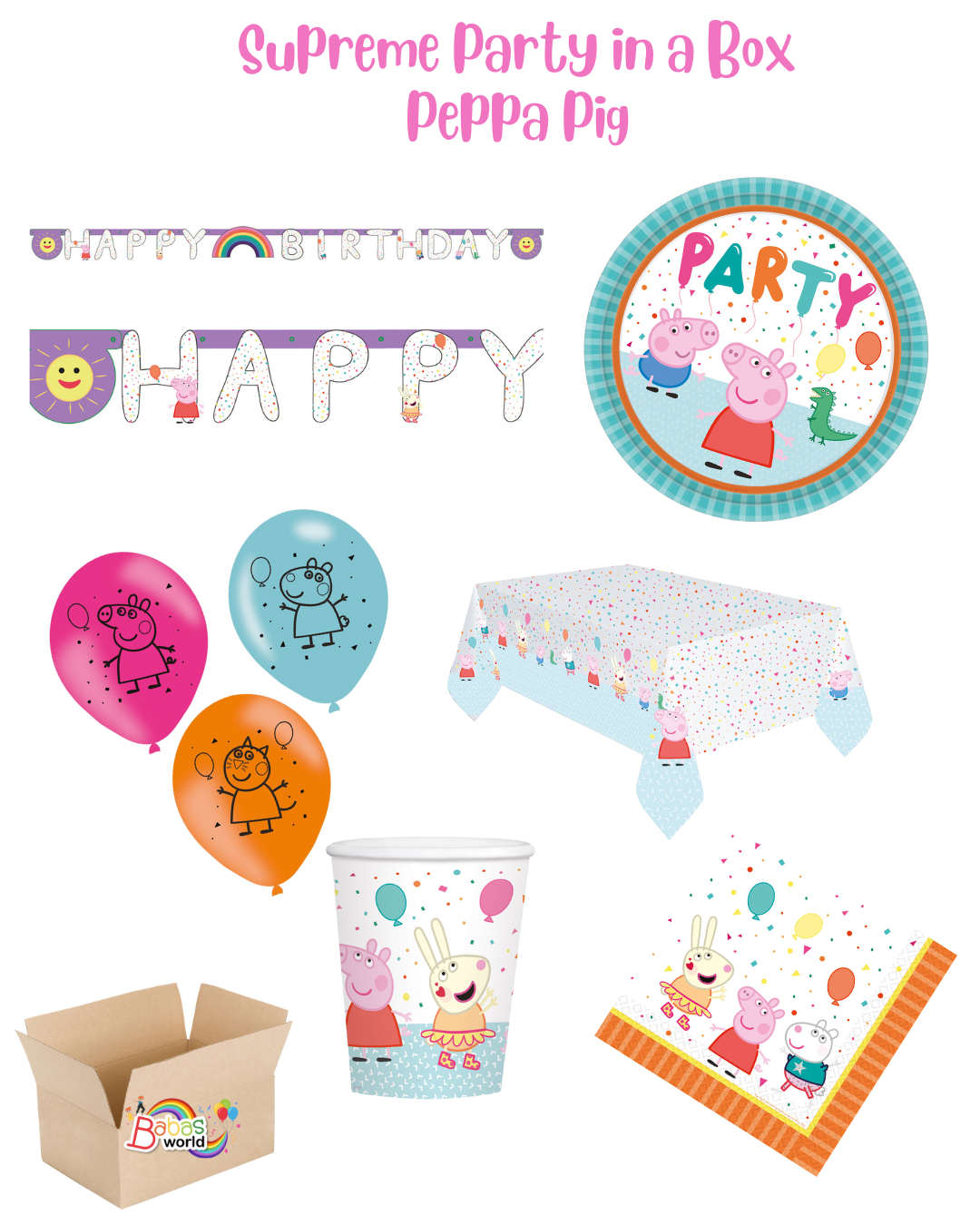 Peppa Pig Party in a Box (Pre-Order) - Babas World