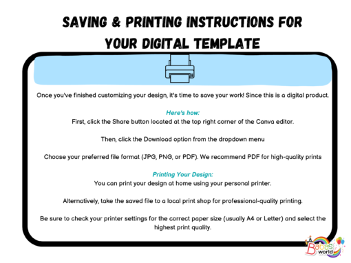 How to save and print your digital invitation on Canva